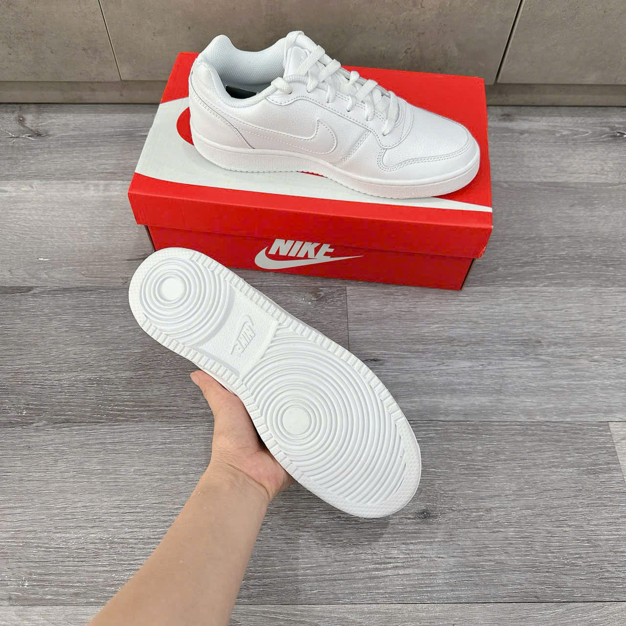 Giày Nike Ebernon Low Triple White [ AQ1775-100 ]