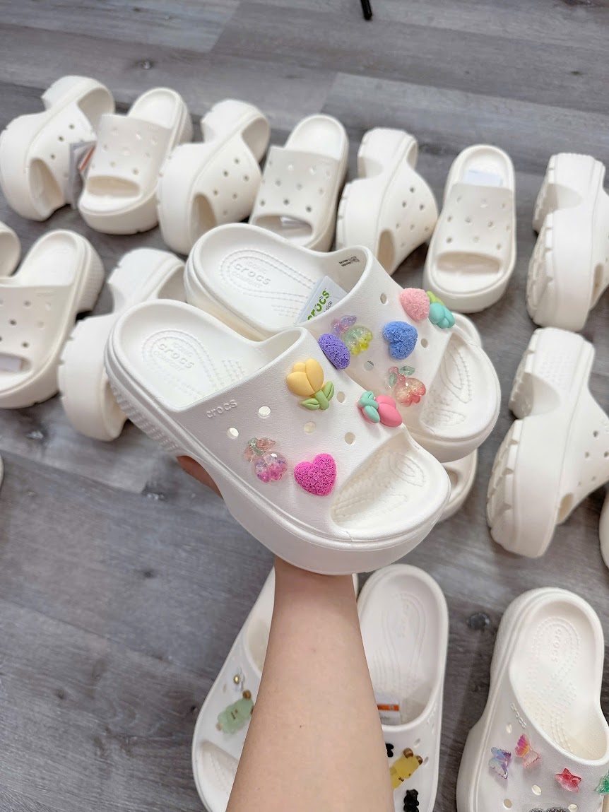 Dép Quai Ngang Unisex Crocs Stomp Chalk [ 209346-0WV ]