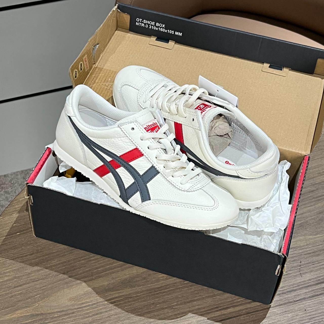 Giày Onitsuka Tiger Machu Racer Cream Black Red [ 1183B770-100 ]