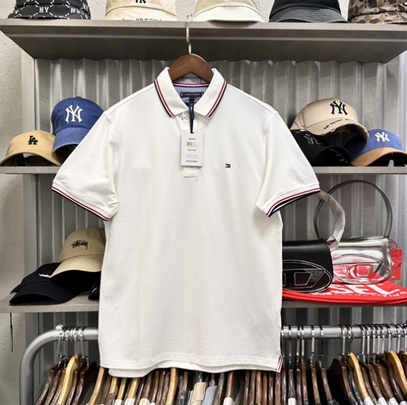 Áo Polo Tommy Hilfiger Premium Pique Slim White [ 6800358202 ]