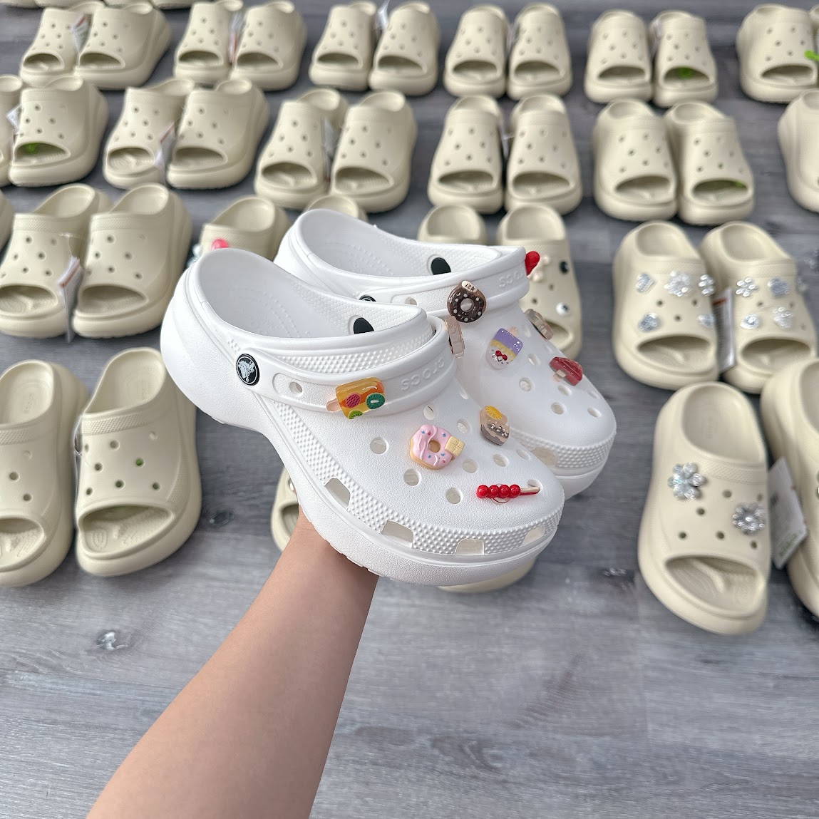 Giày Clog Nữ Crocs Classic Platform White [ 206750-100 ]