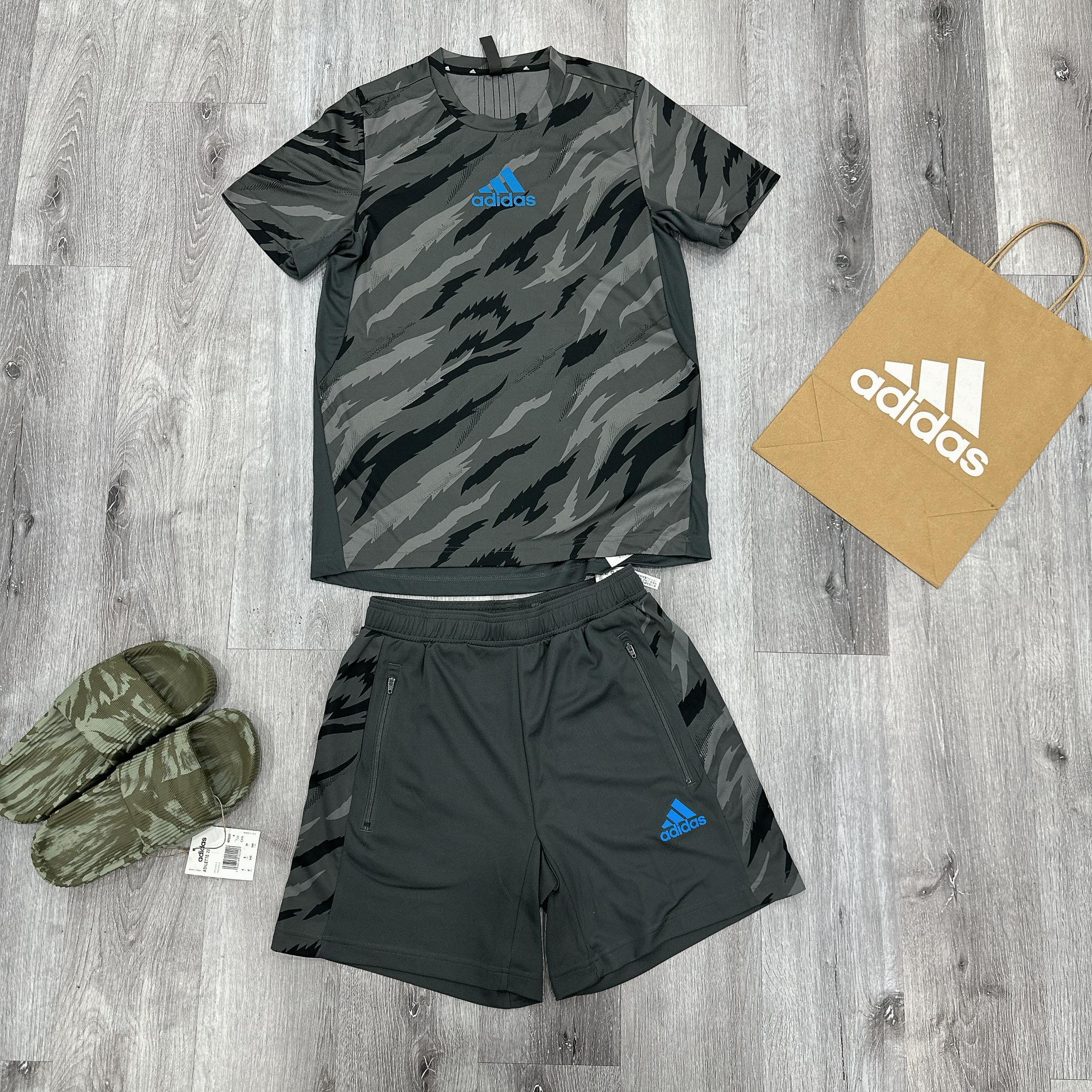 Set Quần Áo Adidas Camo Feelstrong AEROREADY [ HD4319 / HD4321 ]