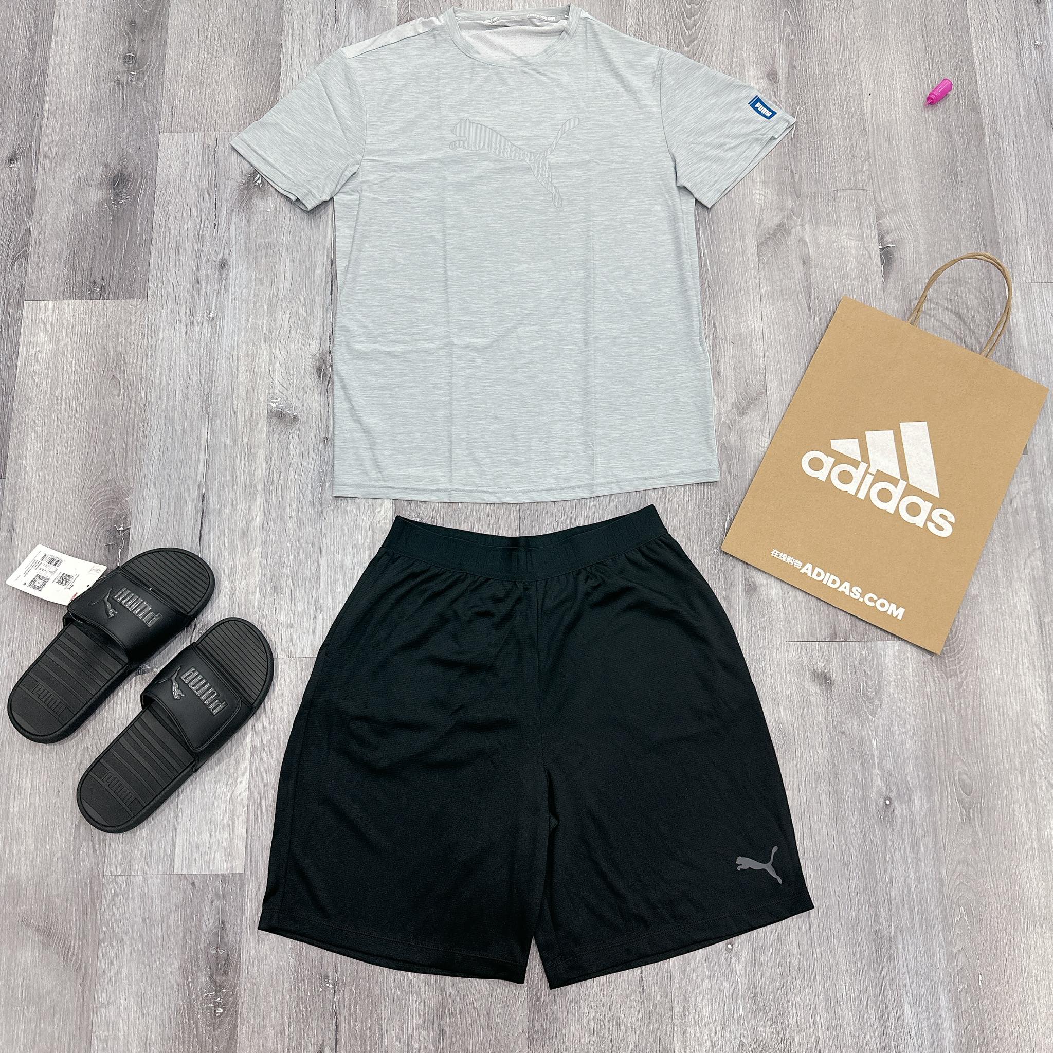 Set Quần Áo Puma Poly Màu Xám Đen - PMKTSL11 (Set 05)