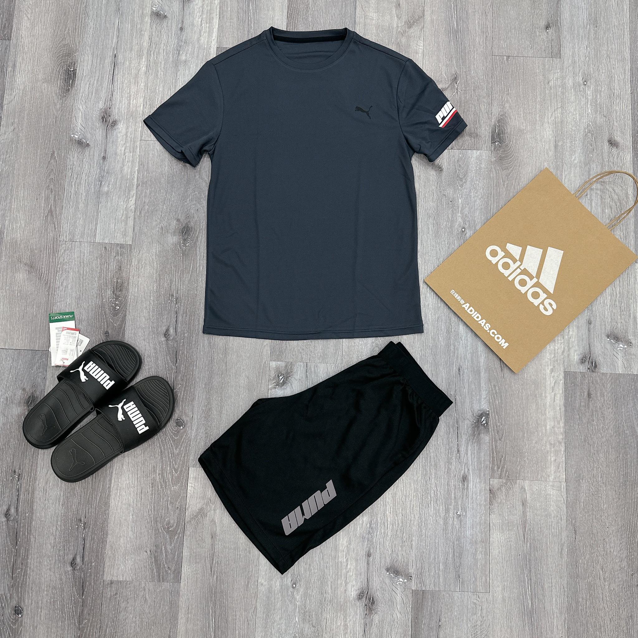 Set Quần Áo Puma Poly Màu Navy Đen - PMKTSL03 (Set 02)