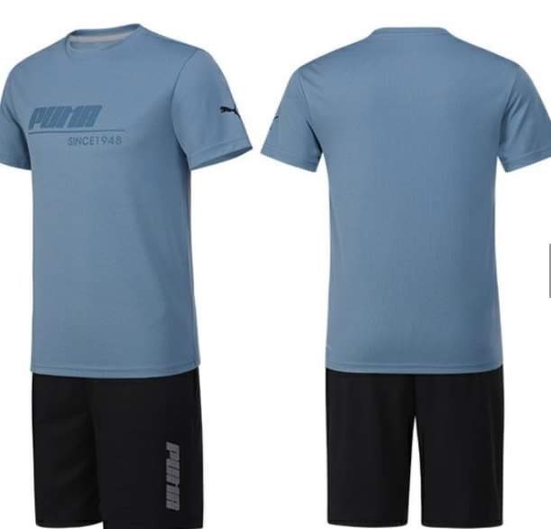 Set Quần Áo Puma Poly Màu Xanh- Đen - PMKTSL22 (Set 04)