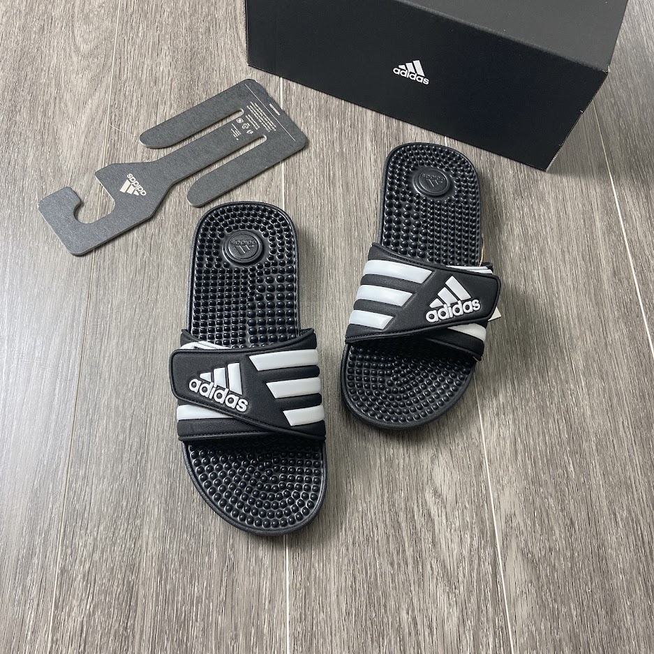 Dép Adidas Adissage Black White (F35580)