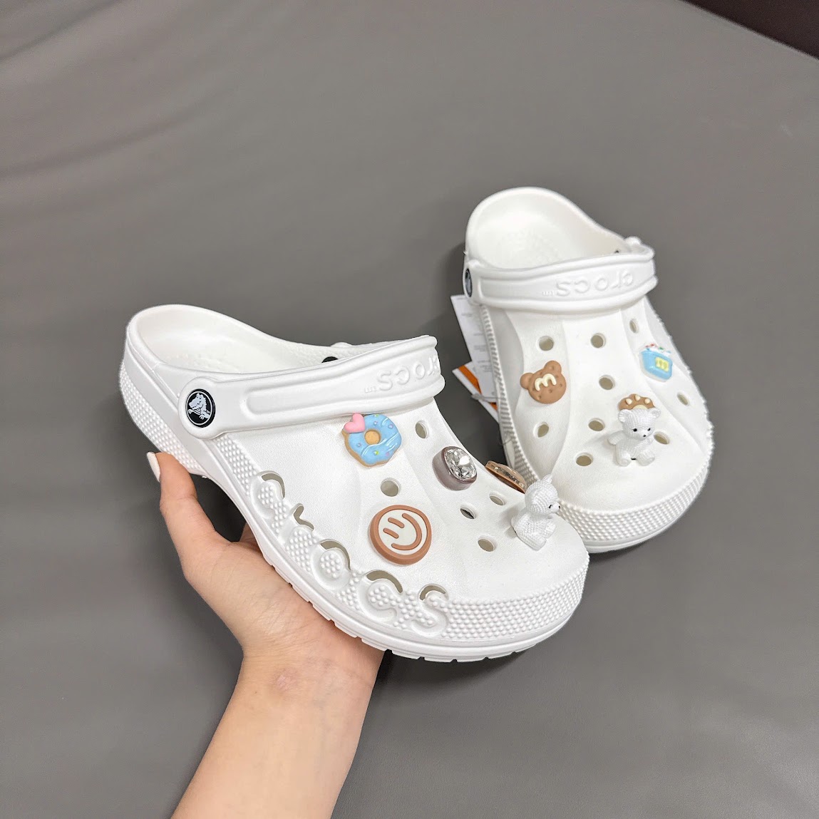 Giày Clog Unisex Crocs Baya White [ 10126-100 ]