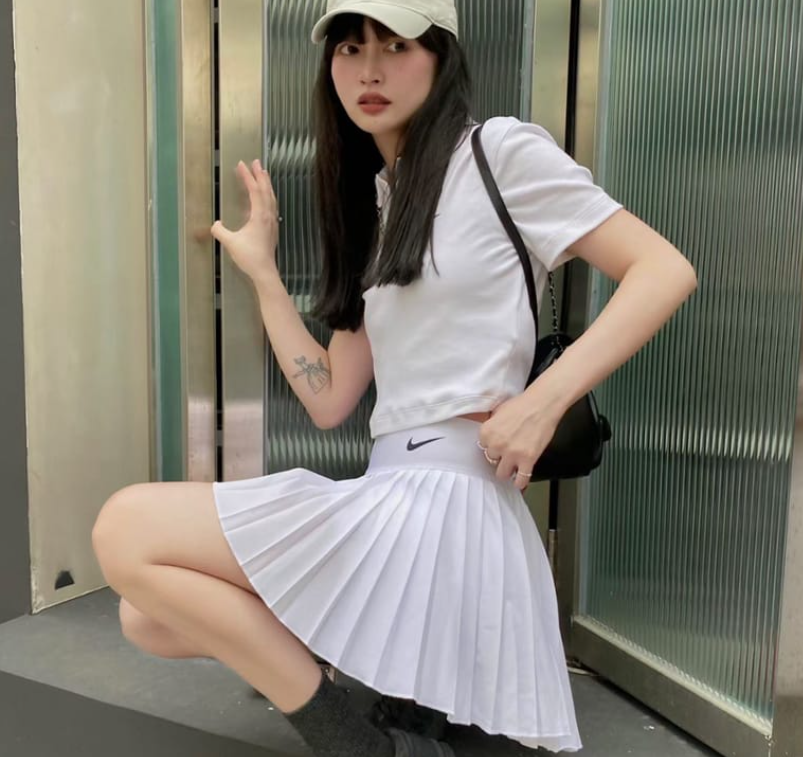 Váy Nike Court Dri-Fit Advantage Pleated Tennis Skirt White [ DR6850-100 ]