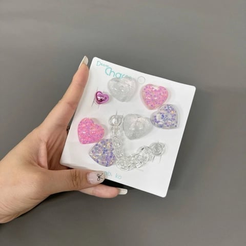 Combo 10 chiếc Jibbitz Crocs, Sticker Gắn Dép, Charm Bearbrick