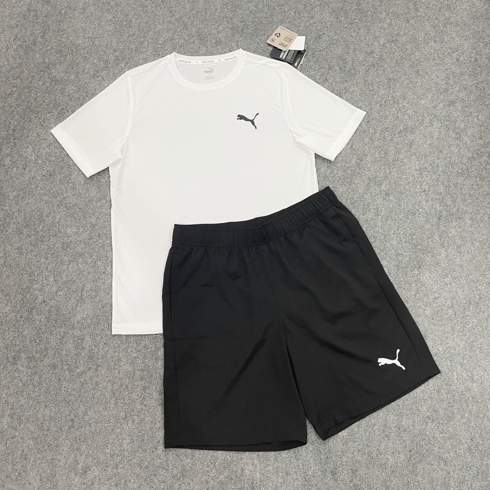 Set Quần Áo Puma Active One Point Functional White Black [ 588866-02/588885-01 ]