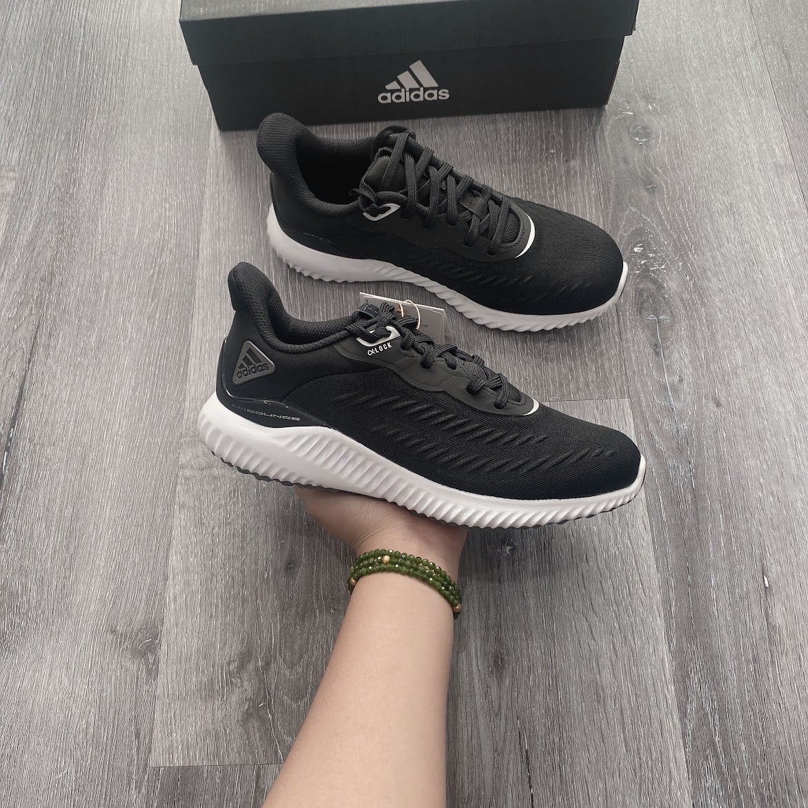 Giày Adidas AlphaBounce Black Silver White Unisex Running Jogging Shoes [ GX4150 ]