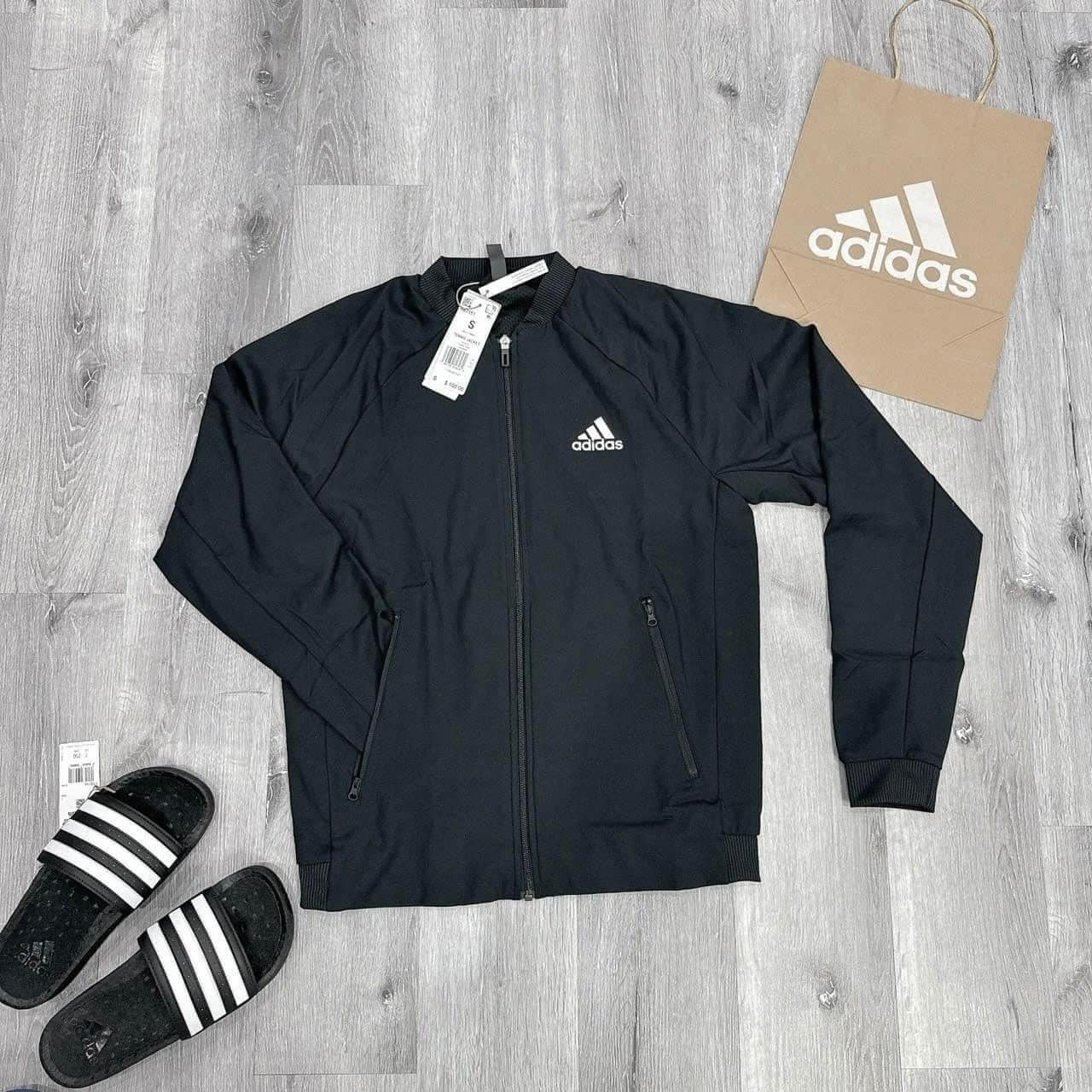 Áo Adidas Tennis Stretch Woven Jacket Đen [ H67151 ]