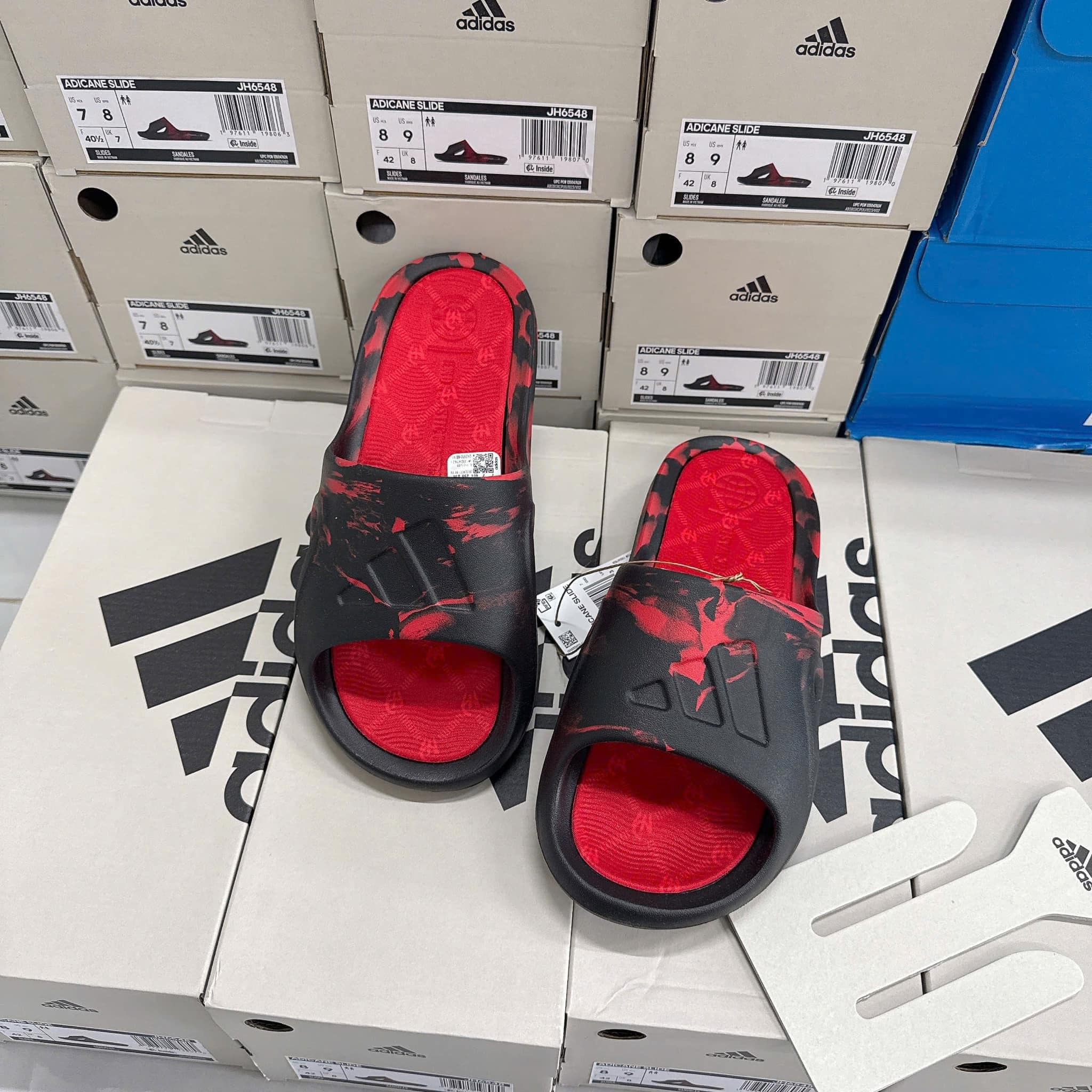 Dép Adidas Adicane Slide Black Collegiate Red [ JH6548 ]