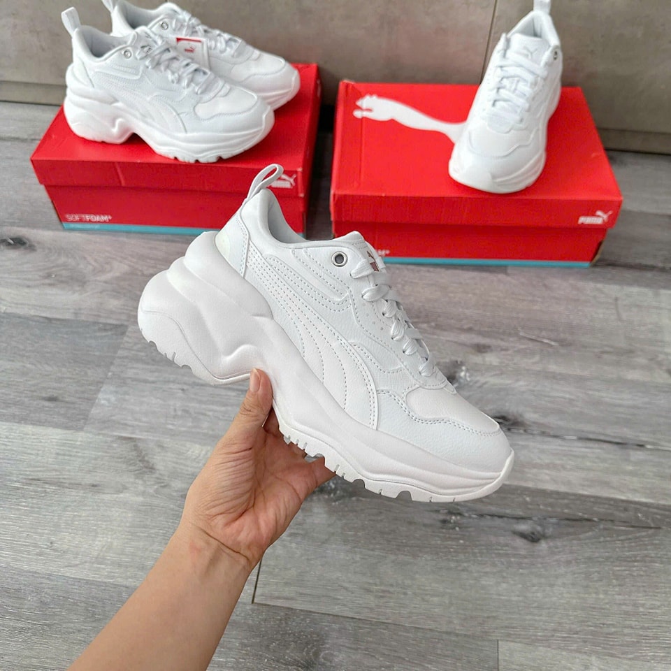 Giày Puma Cilia Wedge White [ 393915 02 ]