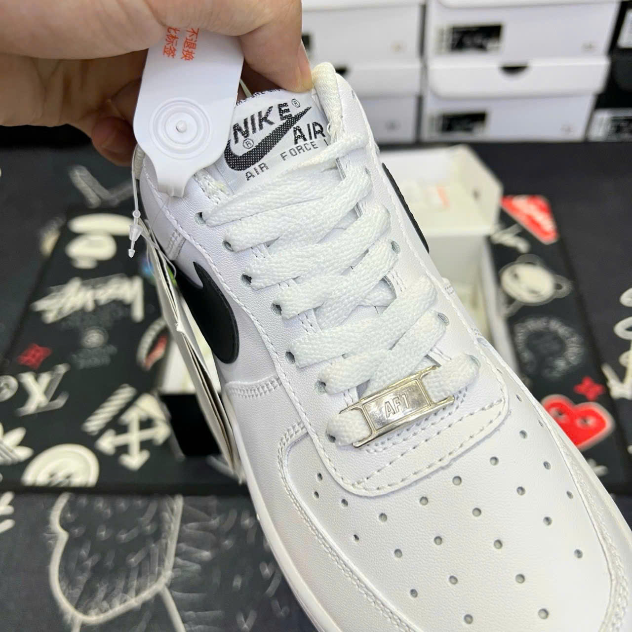 Giày Nike Air Force 1 07 Low White Black [ CJ0952 100 ] AF1