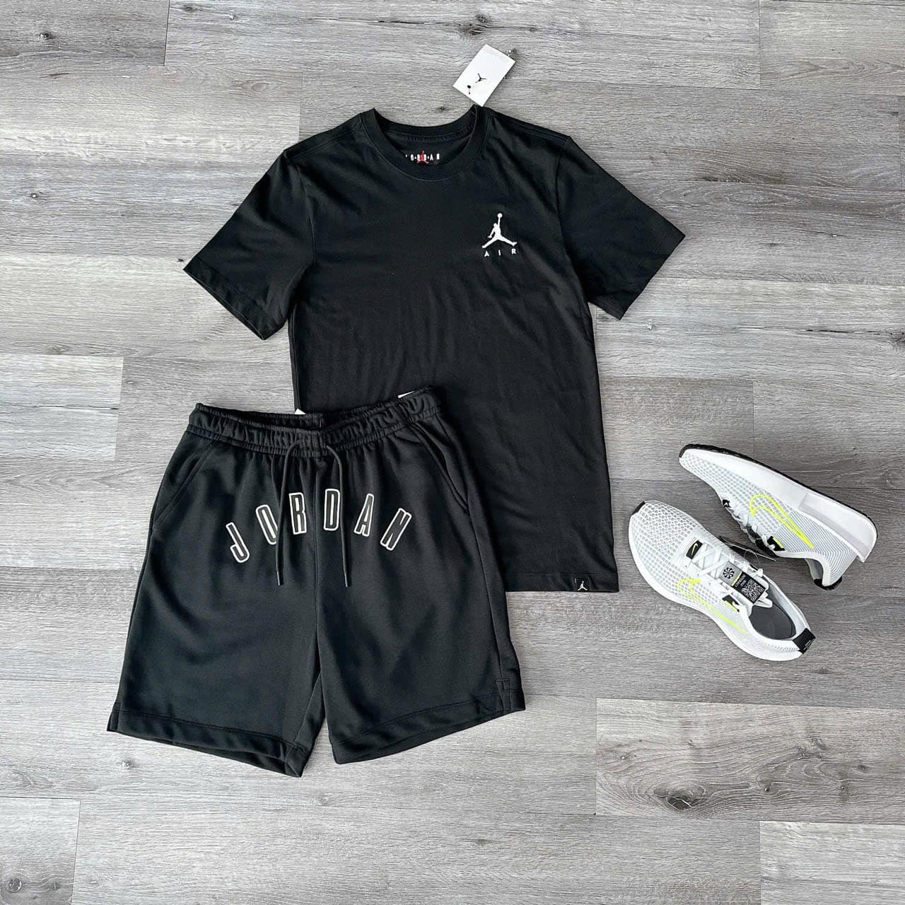 Set Quần Áo Nike Jordan Jumpman Air Embroidered Black [ AH5296-010 / FQ1877-010 ]