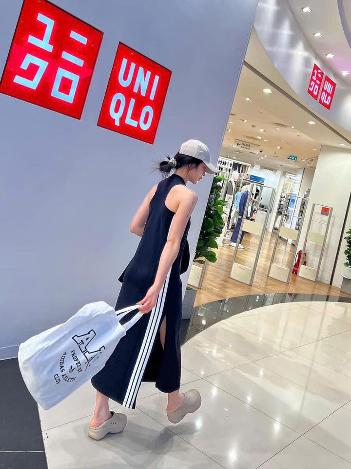 Váy Adidas Essentials 3-Stripes Long Racerback Dress Black [ JE1208 ]