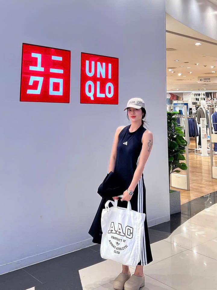 Váy Adidas Essentials 3-Stripes Long Racerback Dress Black [ JE1208 ]