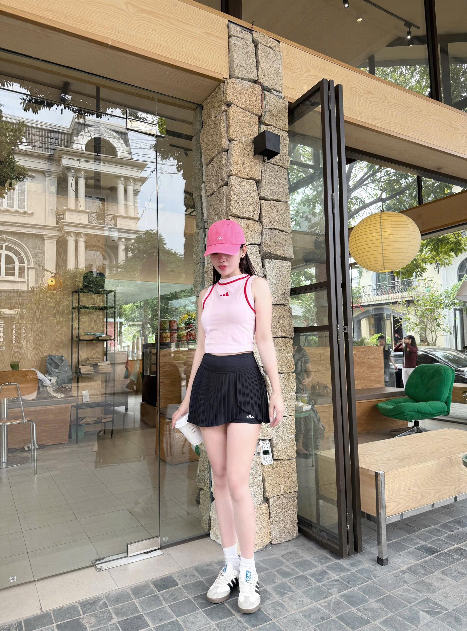 Áo Adidas Essentials Color-Pop Cotton Crop Tank Top Pink [ JD5554 ]