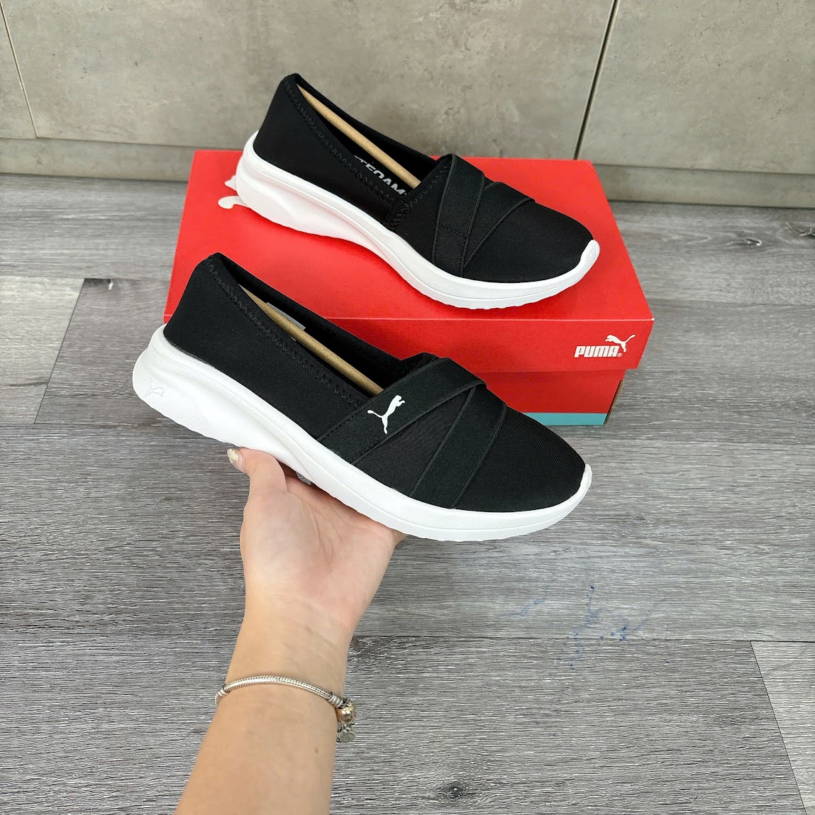 Giày Puma Adelina 2 Slip On Black [ 400236 01 ]