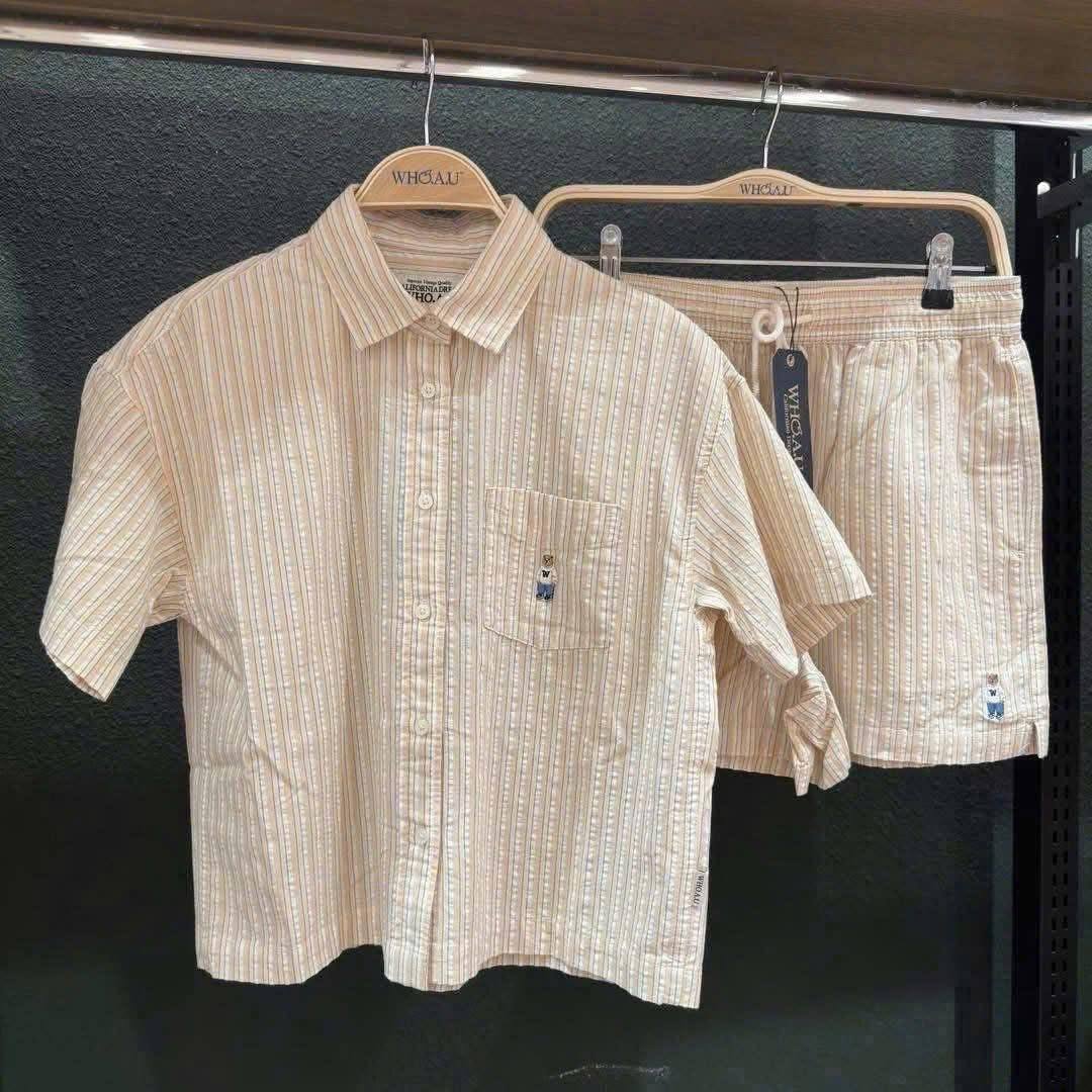 Set Quần Áo Whoau Seve Seersucker Crop Yellow [ WHYWF3712F-00 ]