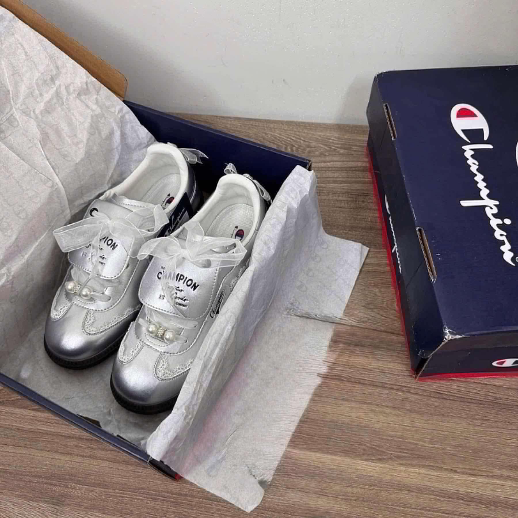 Giày Champion Essentials T-Trainer Silver [ UF44FWT62GB1GF5 ]