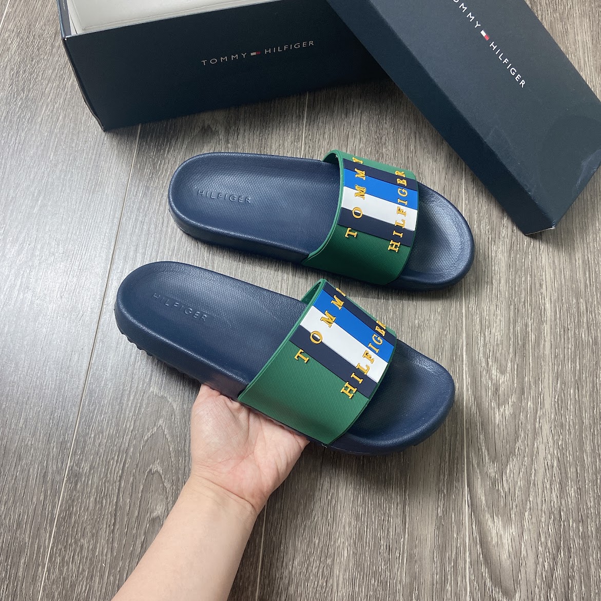 Dép Tommy Hilfiger Ramen GREEN MULTI SY