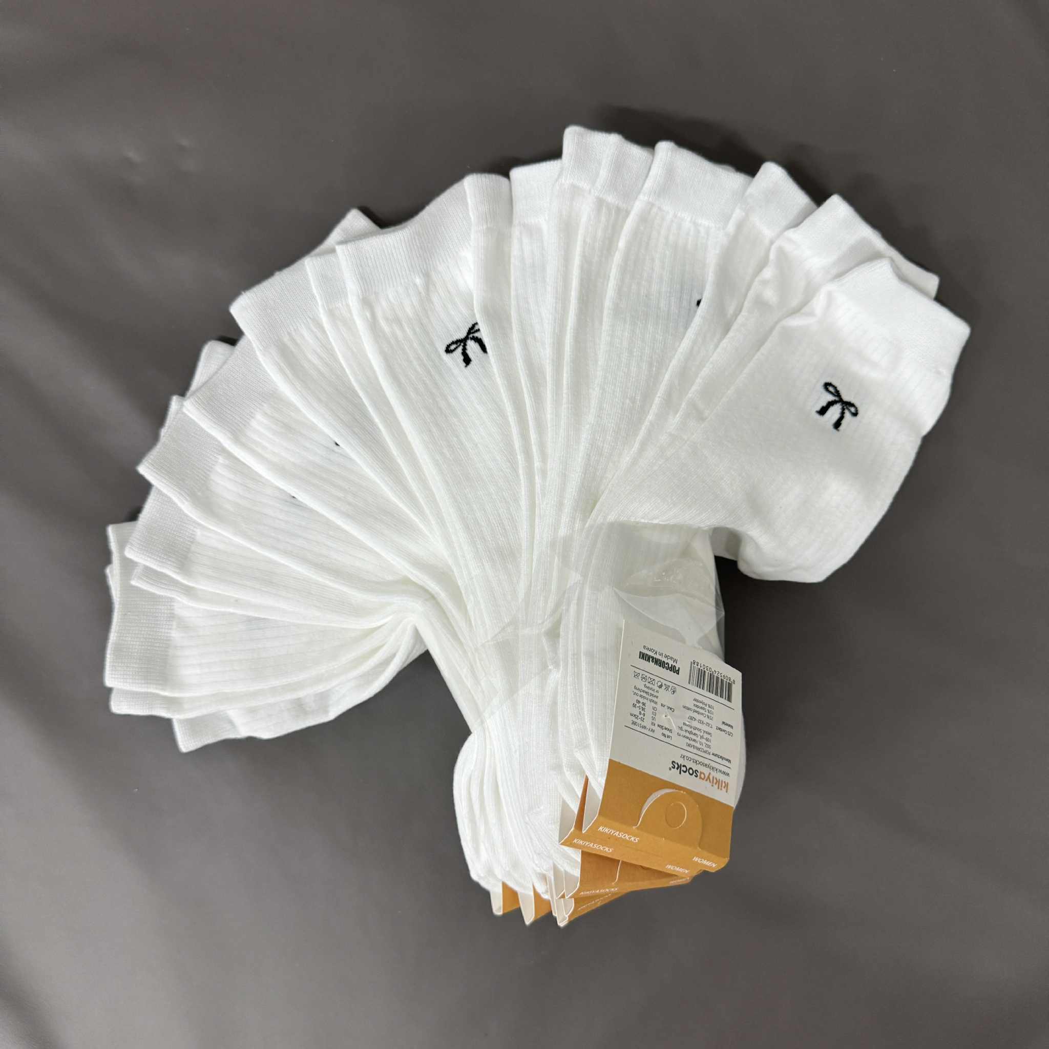 Tất Kikiya Socks 10 Pairs Design Bow Tie