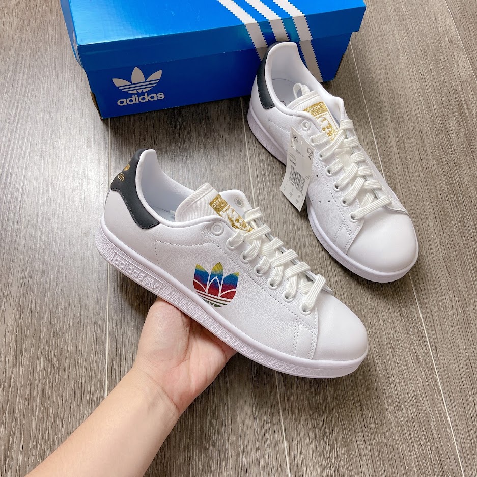 Giày Adidas STAN SMITH gót đen FW2443