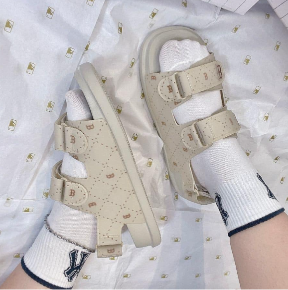 Dép Sandal MLB Chunky Boston Red Sox Màu Be [ 3ASDCSD33-43BGS ]