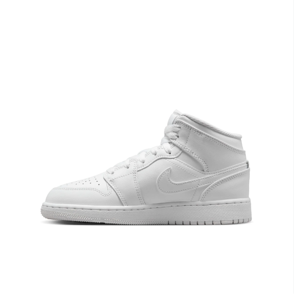 Giày Nike Jordan 1 Mid Triple White [ 554725-136 ]