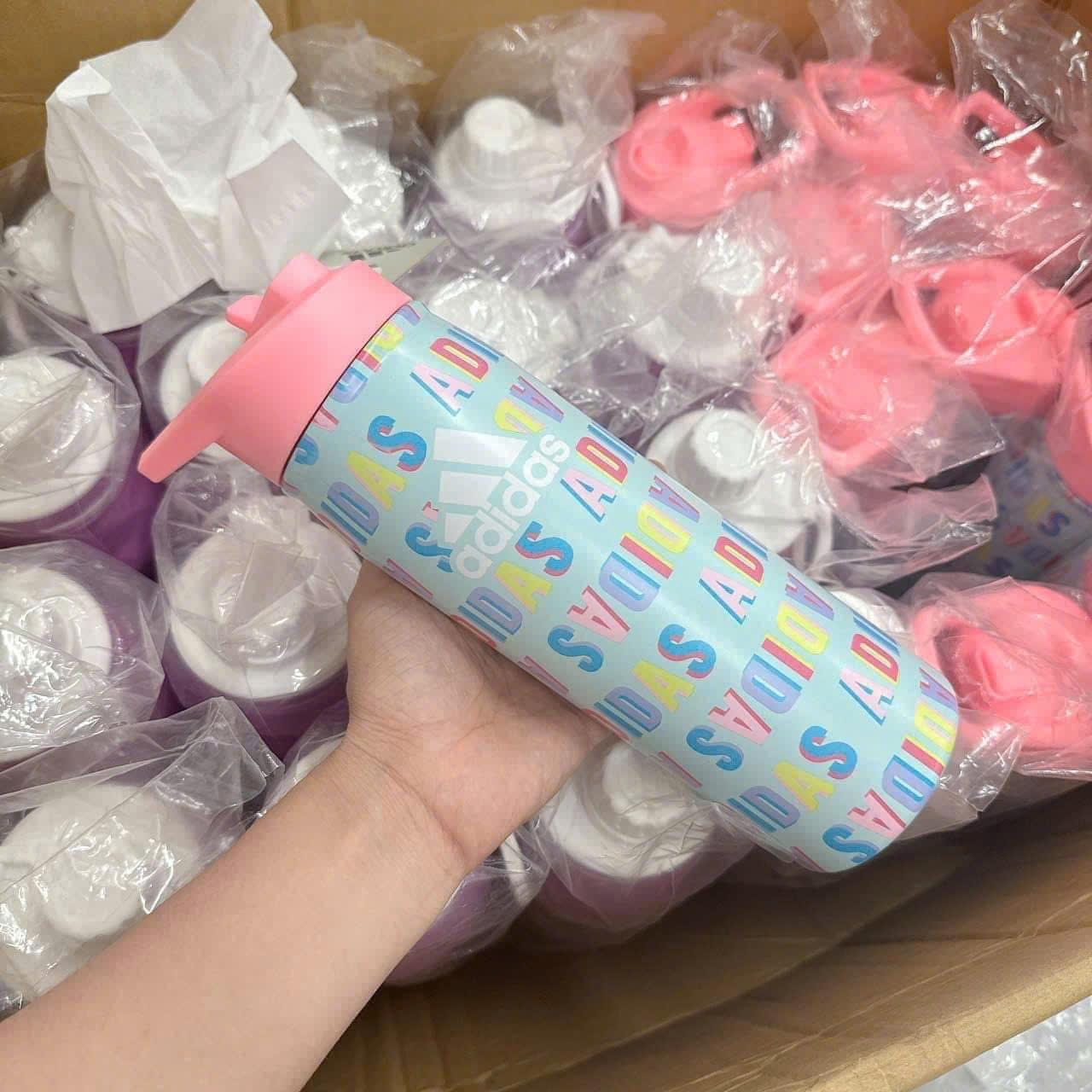 Bình Giữ Nhiệt Adidas Steel Straw Metal 600ML Turquoise [ IU7773 ]