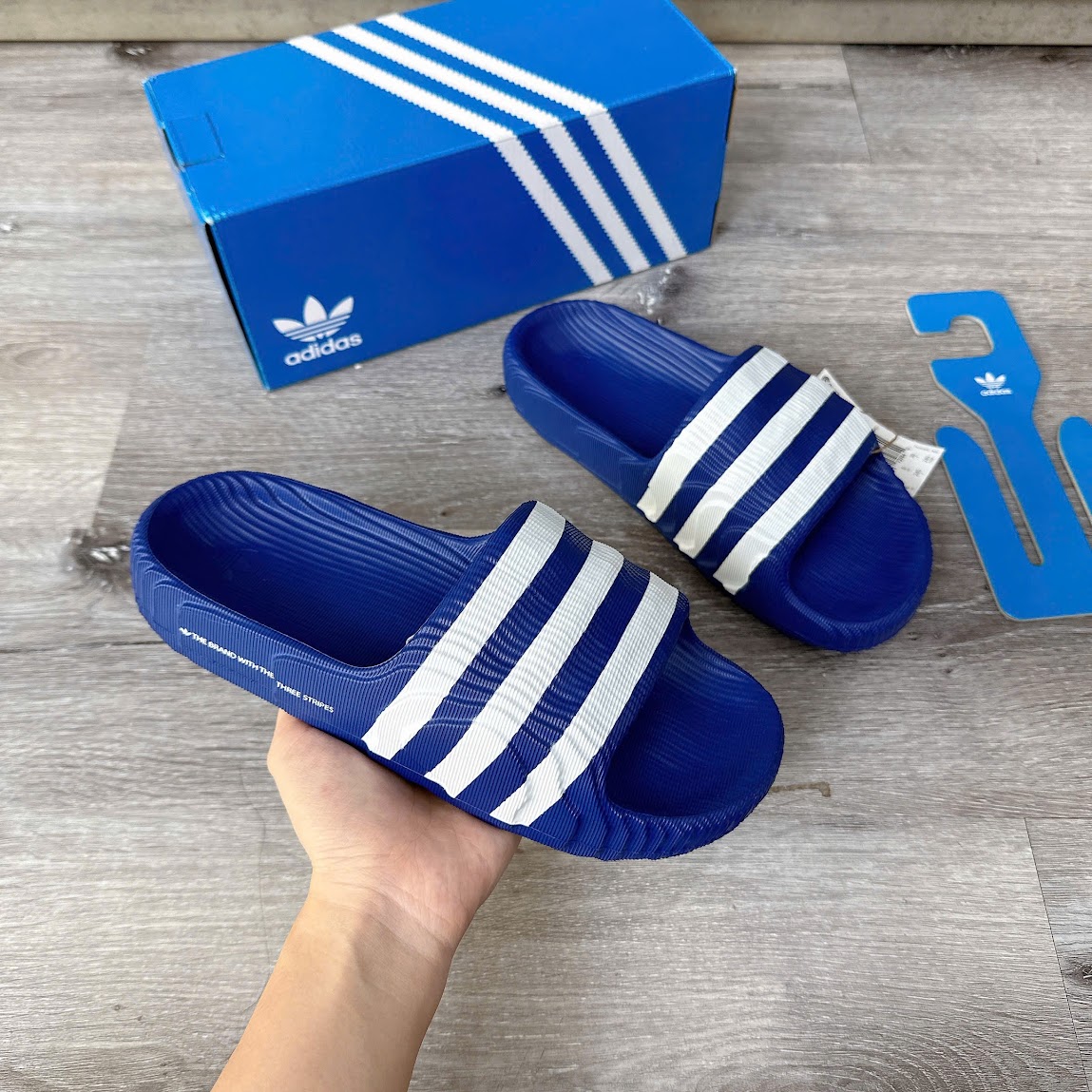 Dép Adidas Adilette 22 Blue White [ IF3667 ]