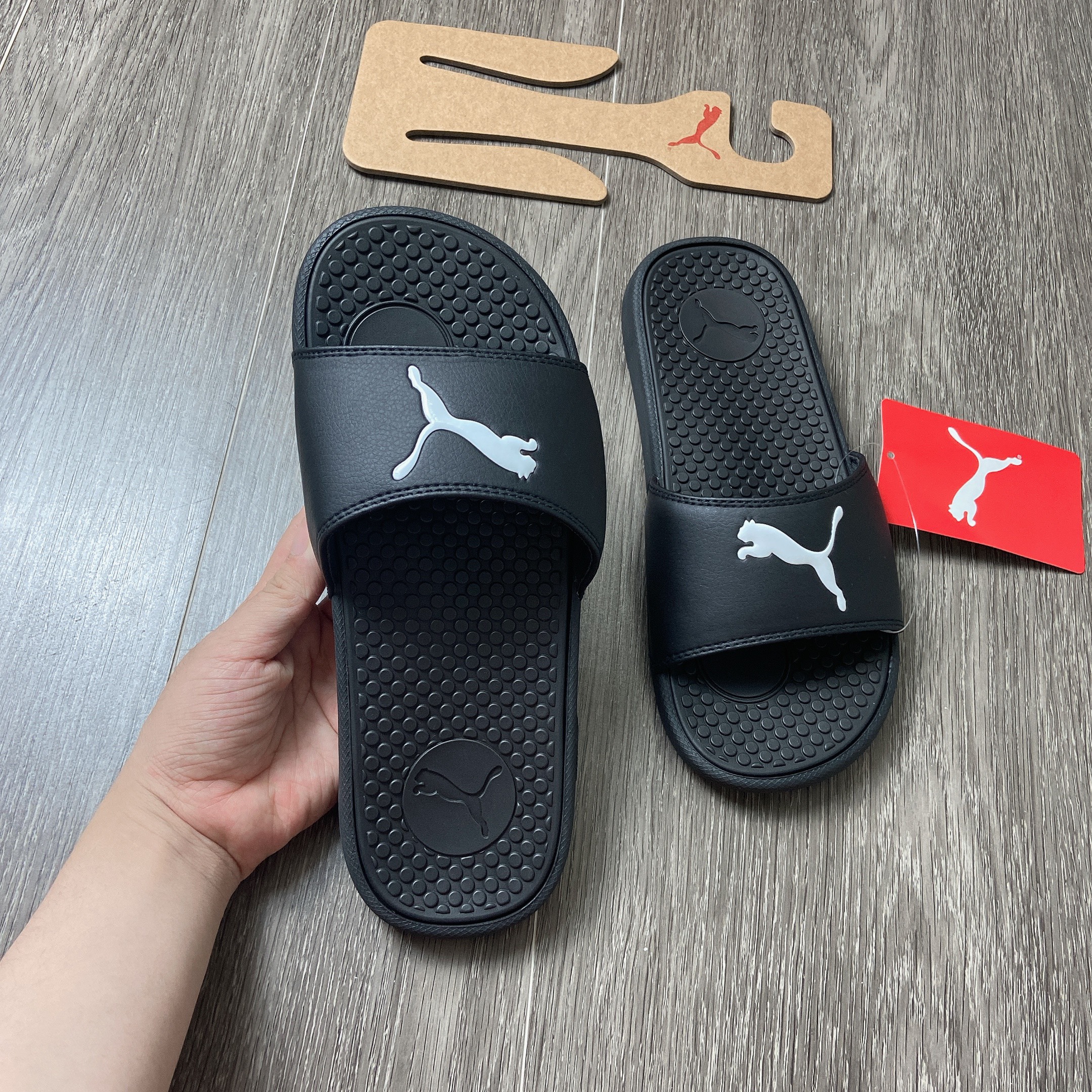 Dép PUMA Cool Cat Sport Women Slides in Black White 371016 04