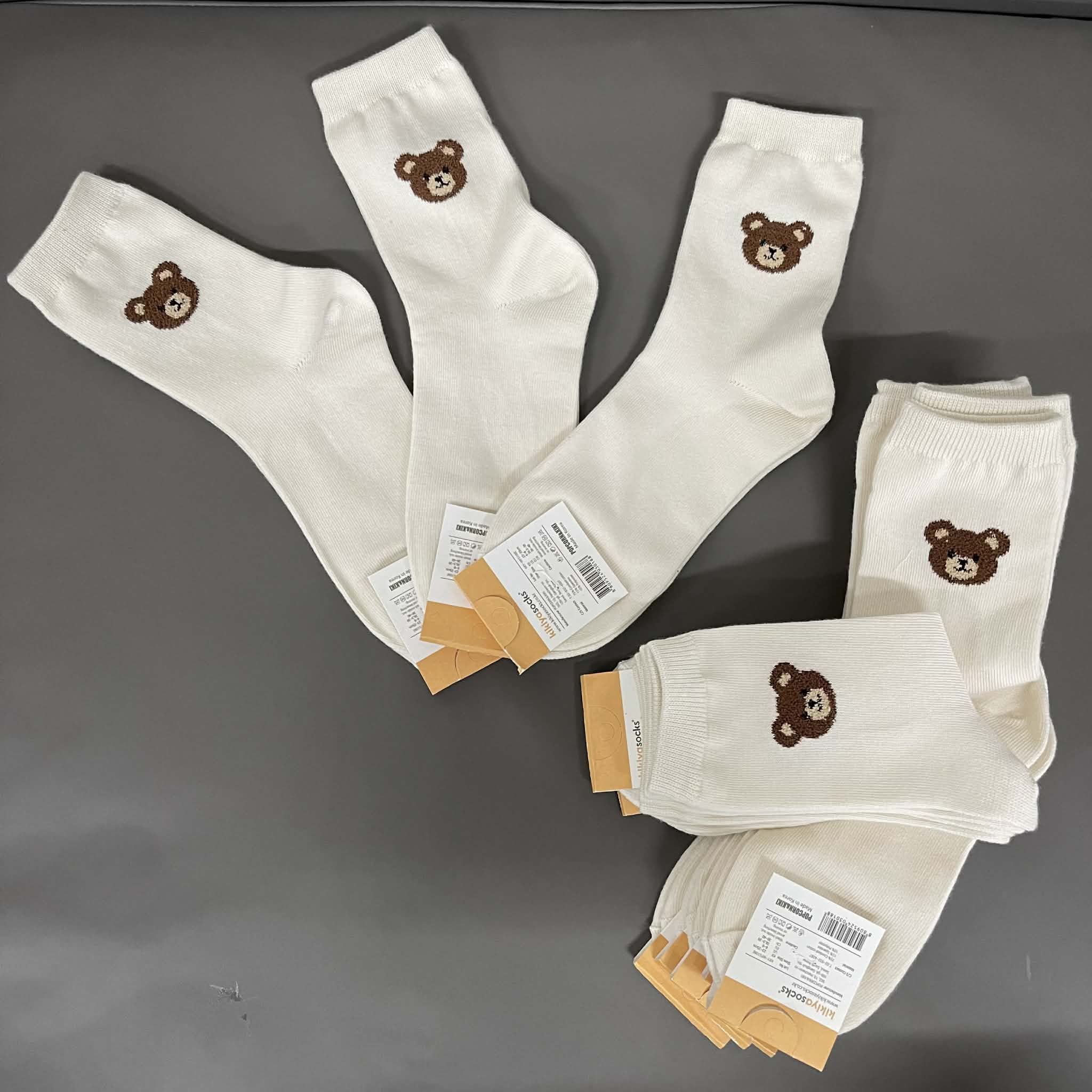 Tất Kikiya Socks 10 Pairs Design Bow Tie