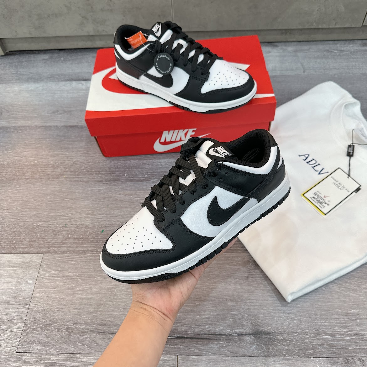 Giày Nike Dunk Low Panda Code Kid [ CW1590 100 ]