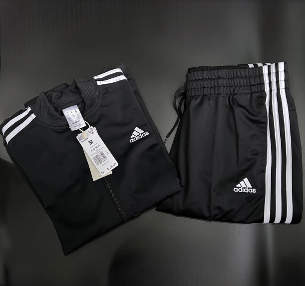 Set Quần Áo Adidas Essentials 3 Stripes Track Suit Đen [ GM5534 ]
