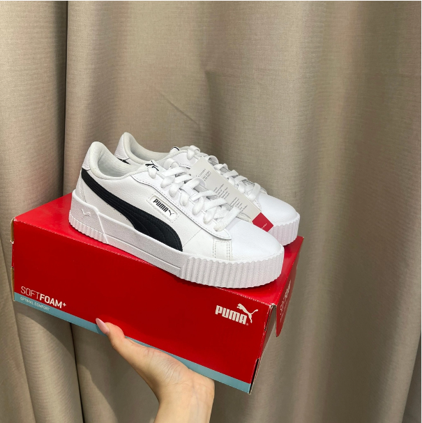 Giày Puma Carina Crew White Black [ 374903 05 ]