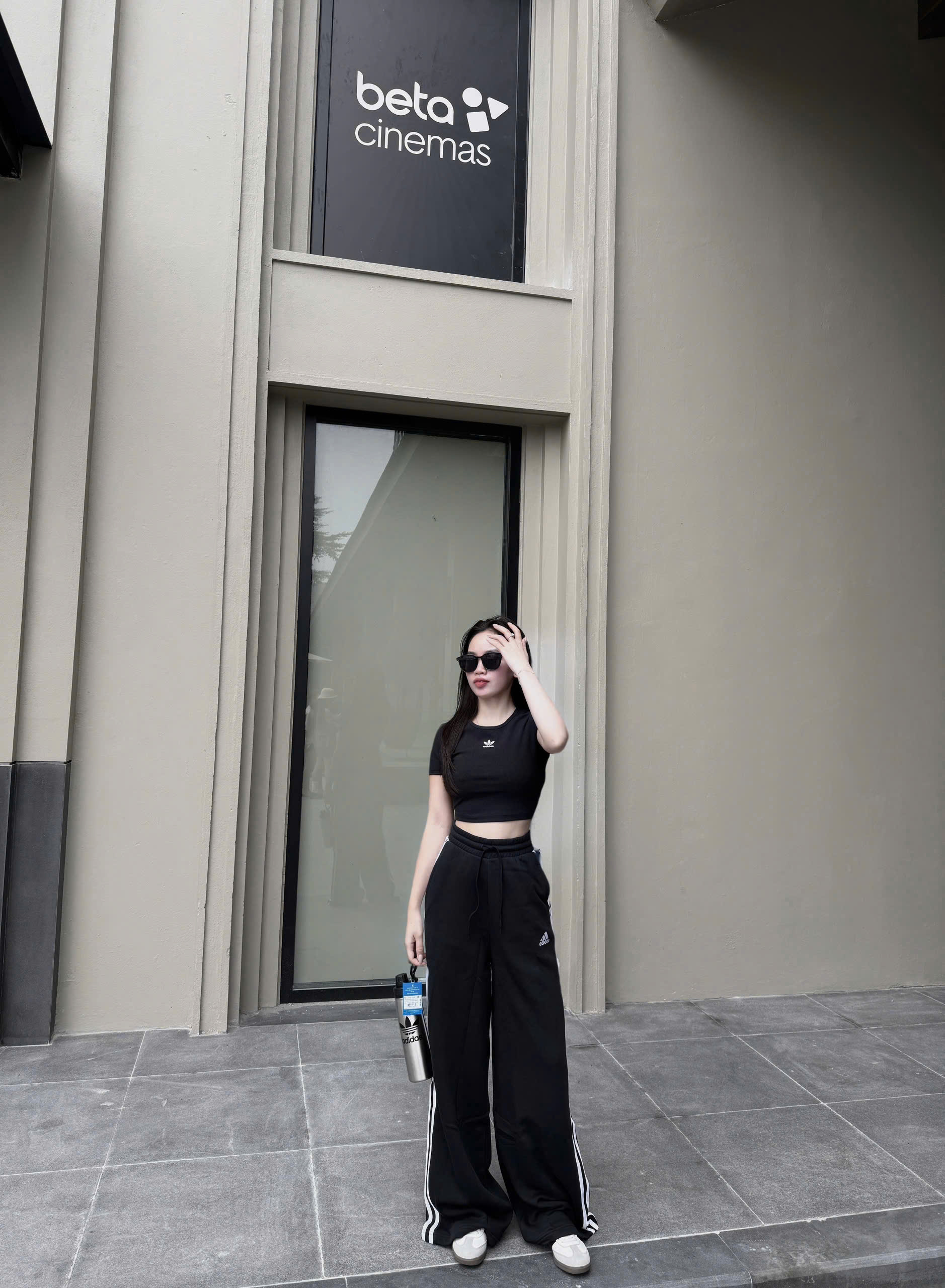 Quần Adidas Essentials 3 Stripes French Terry Black [ HZ5747 ]