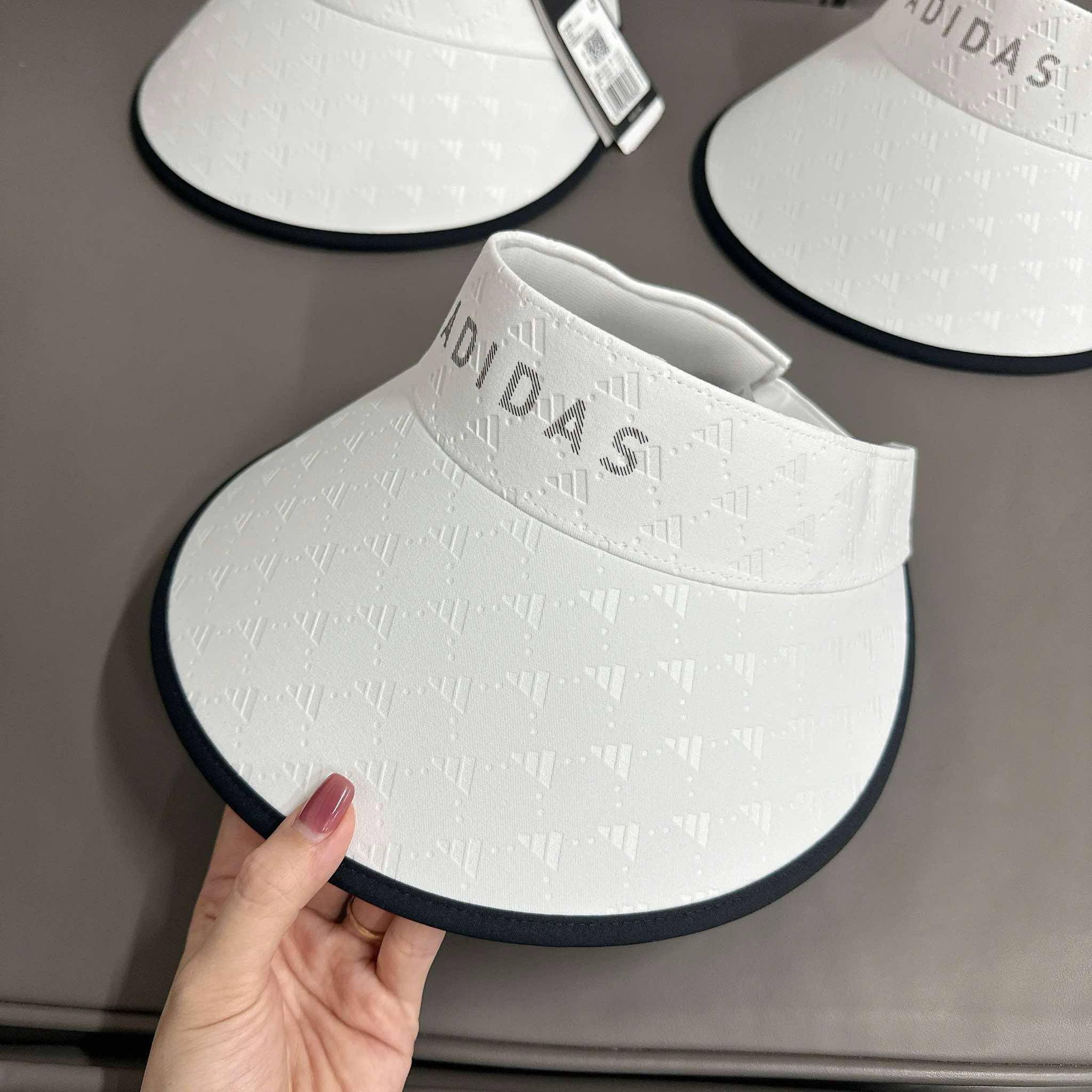 Mũ Adidas Allover Print Wide Visor White [ IS4856 ]