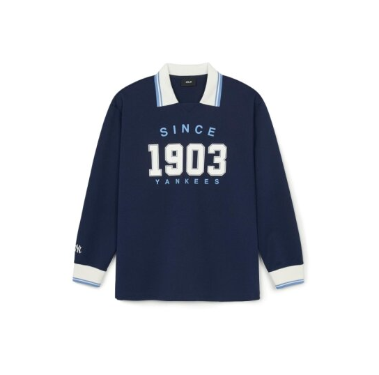 Áo MLB Unisex Varsity Polo Shirt Navy [ 3ATSV0944 50NYS ]