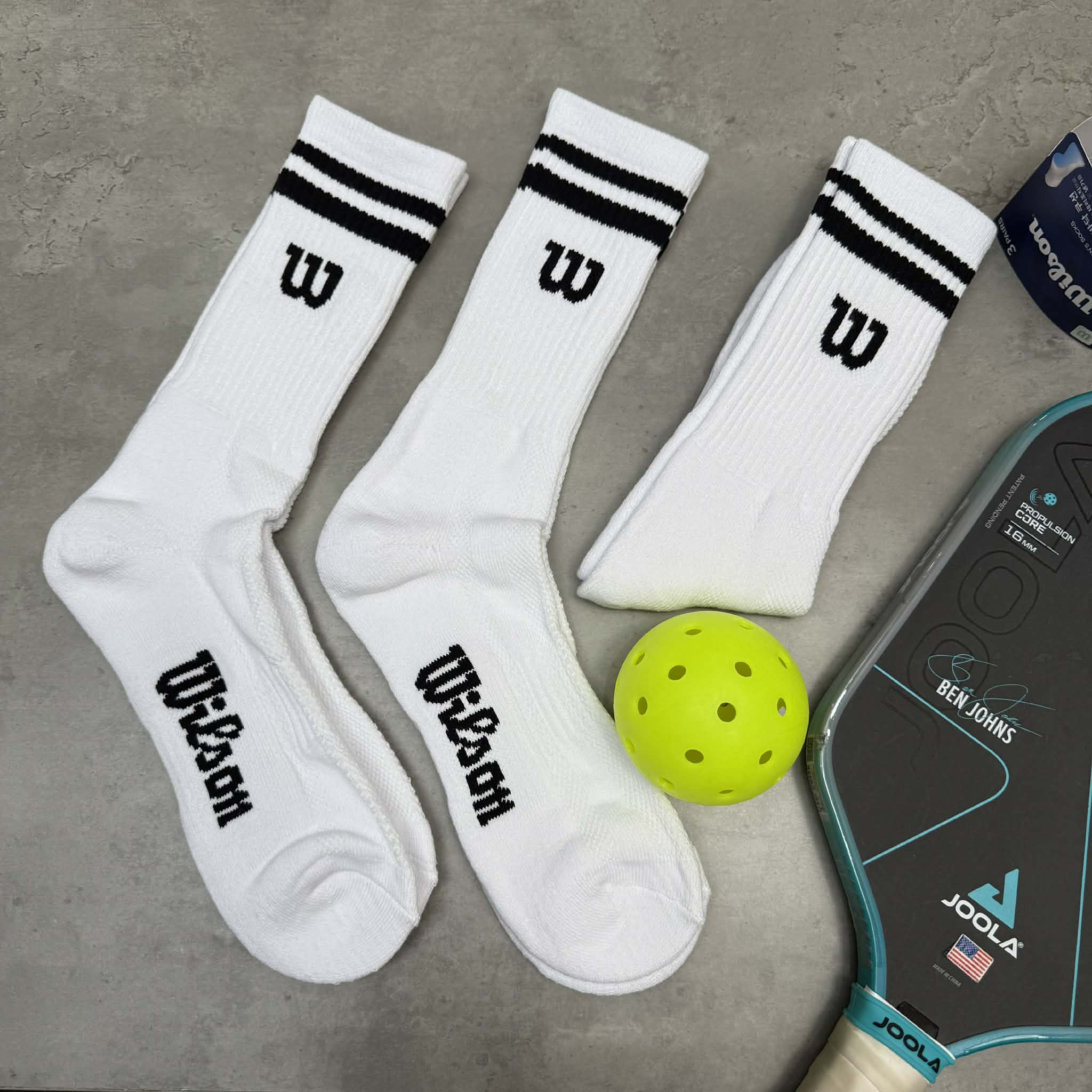 Set Tất Wilson 3 Pack White Black [ BT-2CS13 ]