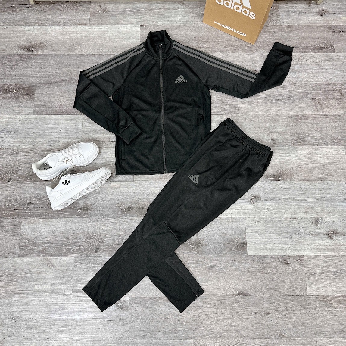 Set Quần Áo Adidas Sereno Cut Aeroready Black Grey [ H28916 ]