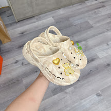 Dép Crocs Baya Platform Marbled Charm Clog [ 210328-2ZM ]