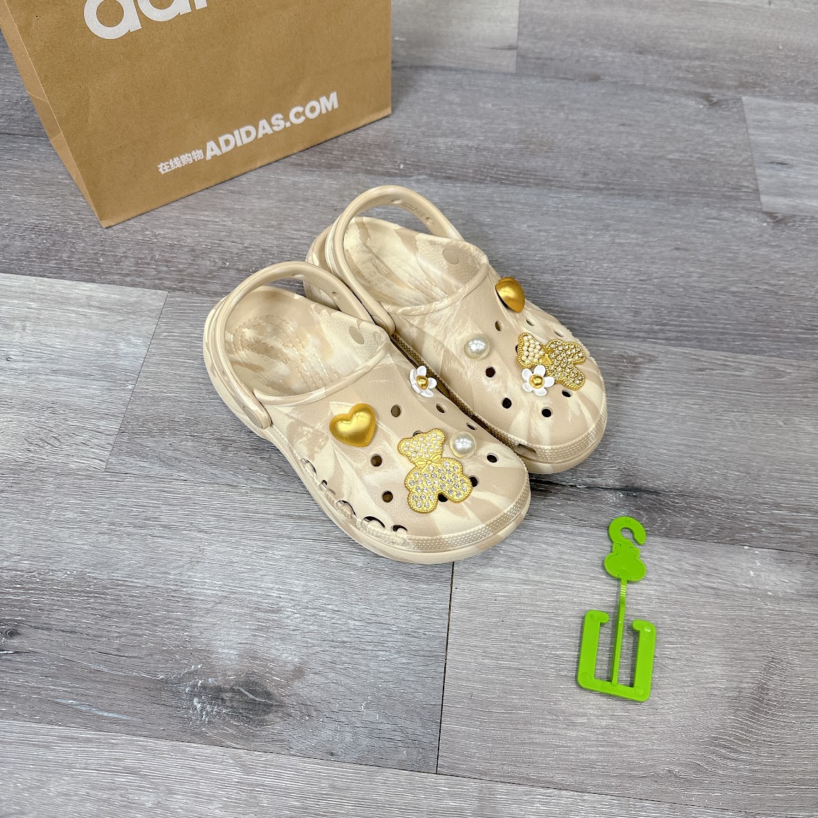 Dép Crocs Baya Platform Marbled Charm Clog [ 210328-2ZM ]