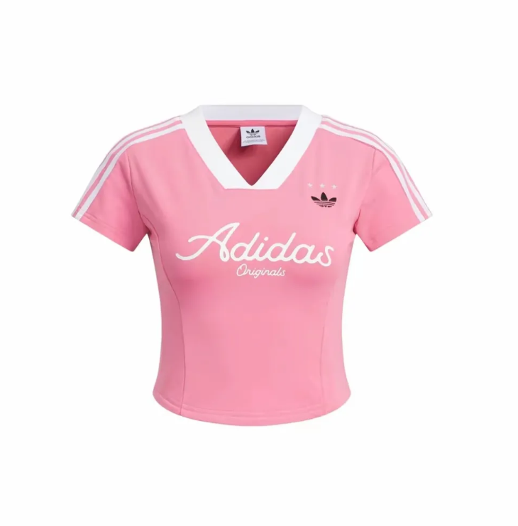 Áo Adidas Originals Crop Jersey Pink [ JD1131 ]