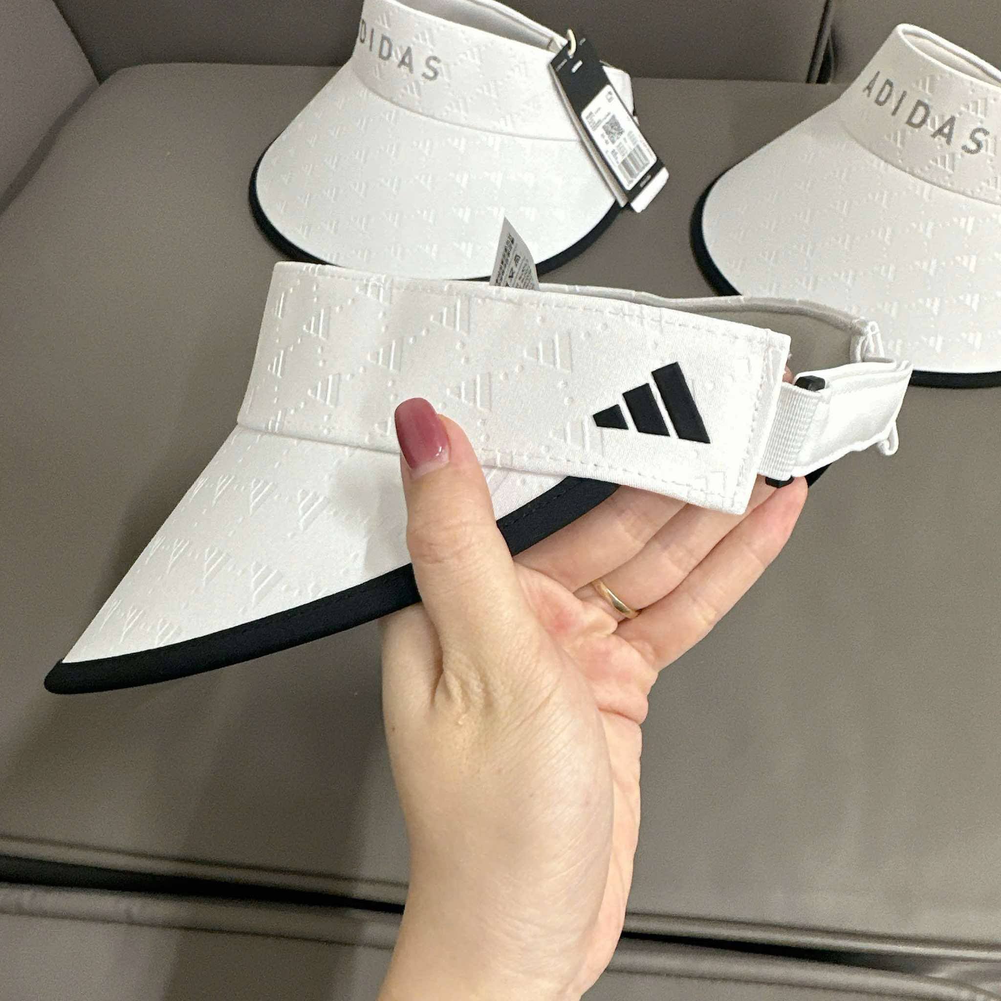 Mũ Adidas Allover Print Wide Visor White [ IS4856 ]