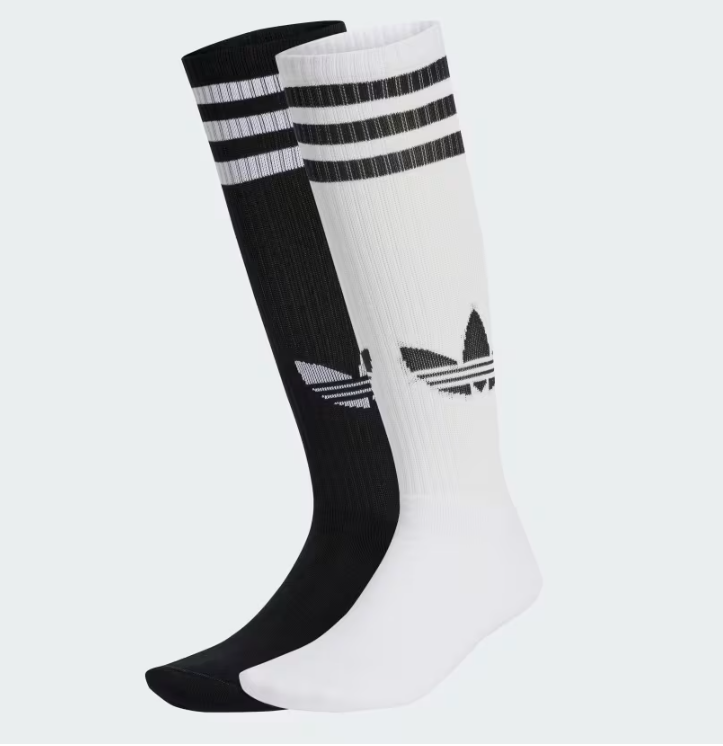 Tất Adidas Adicolor 70s Knee Socks 2-Pack White [ IW8610 ]