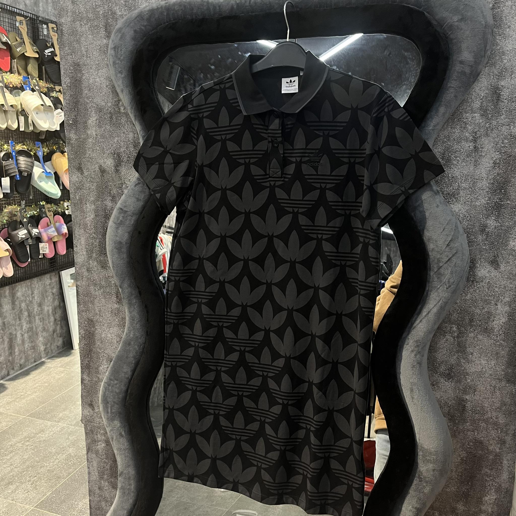 Áo Adidas Polo Trefoil Monogram Dress Black [ II3183 ]