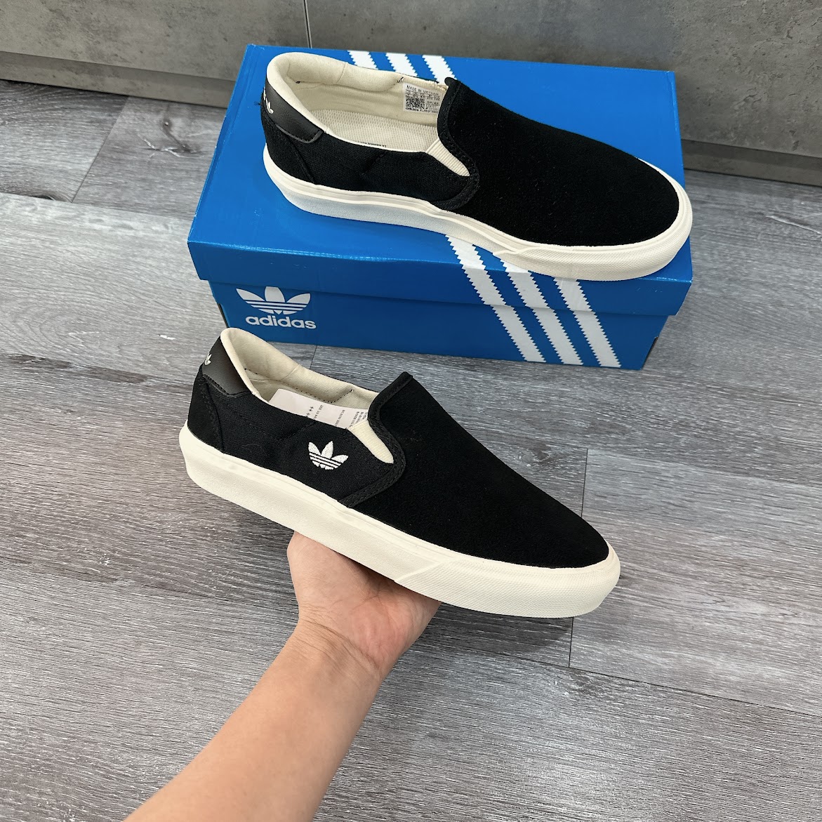 Giày Adidas Court Rallye Slipon Đen [ GW7877 ]